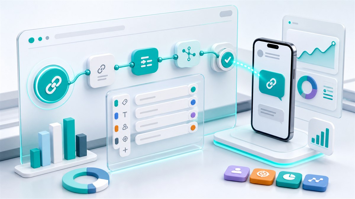 Illustration of tracked SMS campaign links